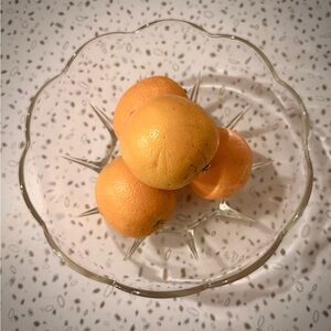 Vintage Anchor Hocking Swedish Modern Clear Glass Bowl